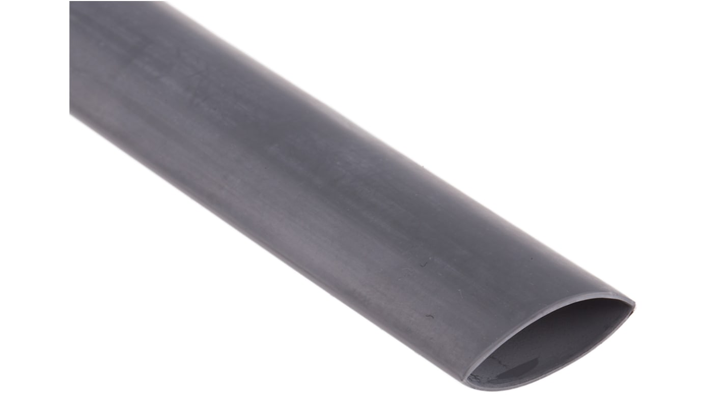 RS PRO Halogen Free Heat Shrink Tubing, Grey 12.7mm Sleeve Dia. x 1.2m Length 2:1 Ratio