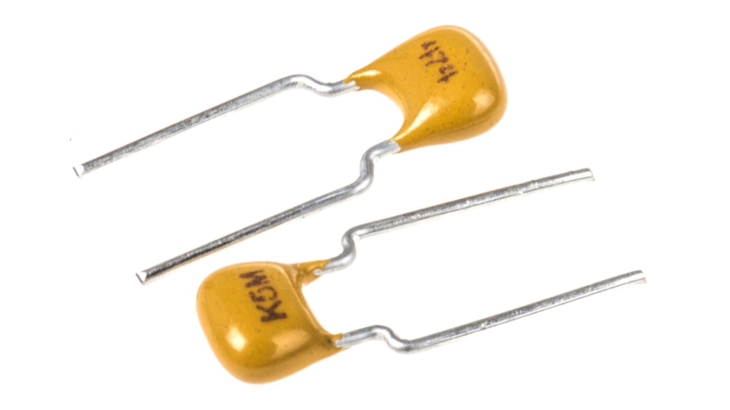 KEMET 470nF Multilayer Ceramic Capacitor MLCC 50V dc ±20% Z5U Dielectric Radial, Max. Temp. +85°C