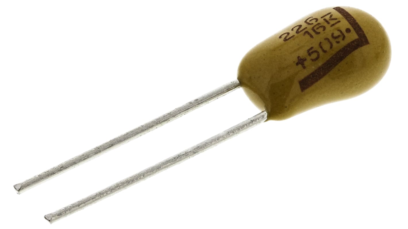 KEMET 22μF MnO2 Tantalum Capacitor 16V dc, T350 Series