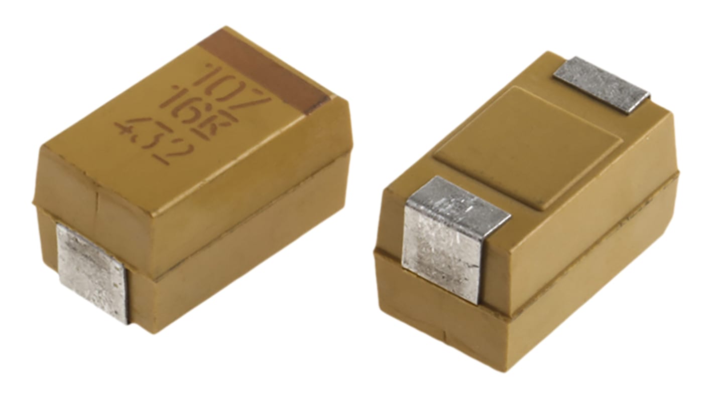 KEMET 100μF MnO2 Tantalum Capacitor 16V dc, T491 Series