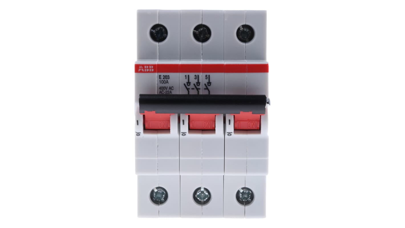 2CDE283001R0100 E203/100R ABB, Pro M MCCB 1P 100A, DIN Rail Mount RS