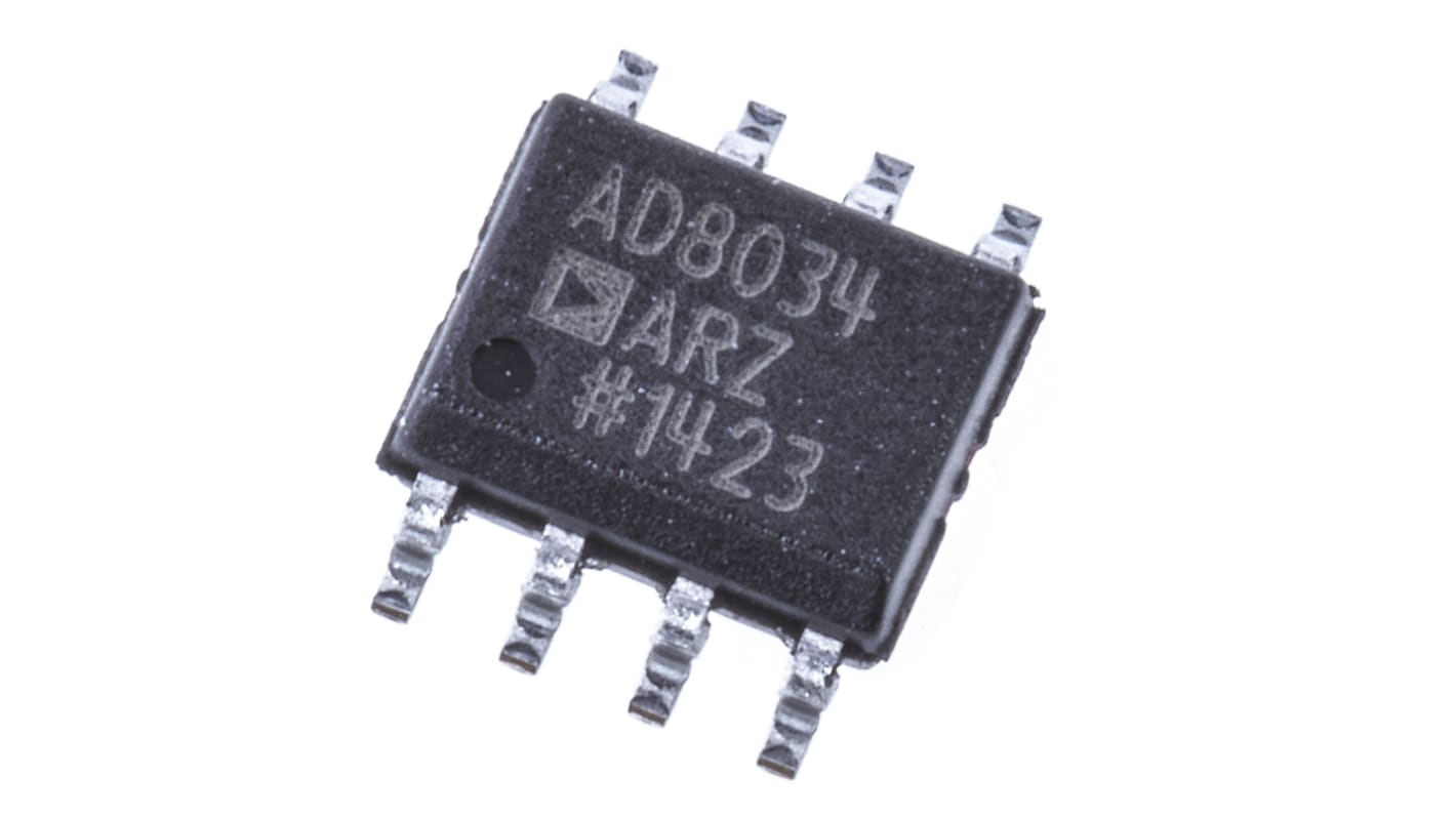 Analog Devices オペアンプ, 表面実装, 2回路, ±2電源, 単一電源, AD8034ARZ