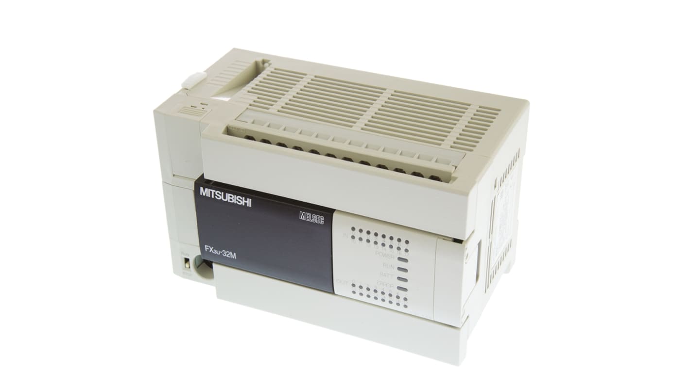 Mitsubishi Electric FX3U Series Logic Module, 100 → 240 V ac Supply, Relay Output, 16-Input, Sink, Source Input