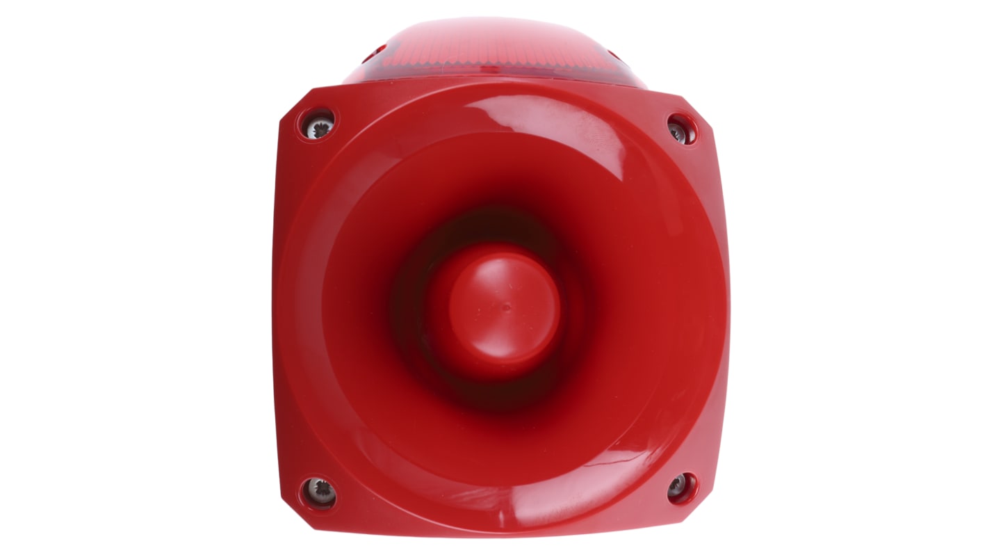 Klaxon Nexus Series Red Sounder Beacon, 10 → 60 V dc, Wall Mount, 105dB at 1 Metre