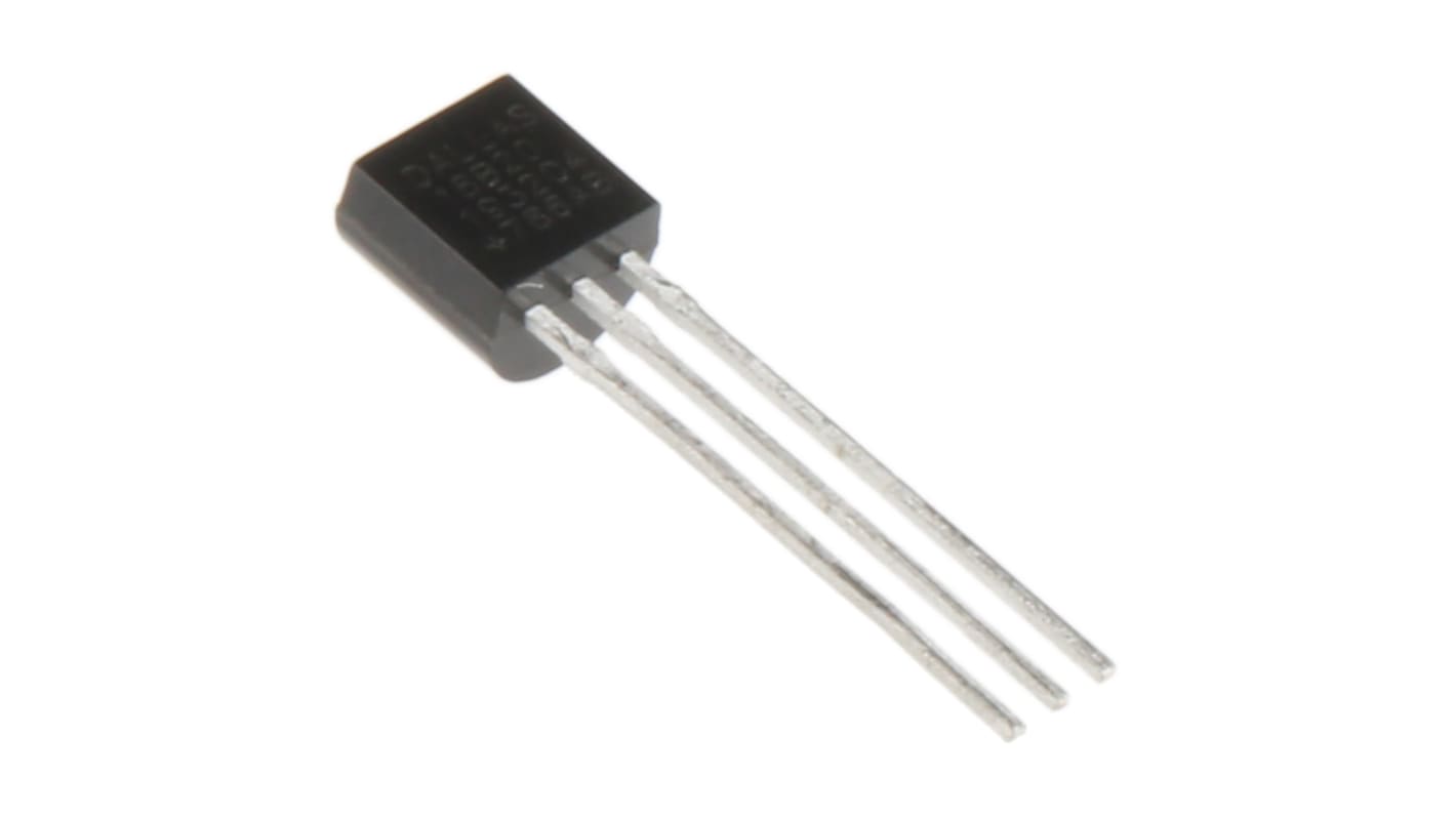 Maxim Integrated DS18B20+, Temperatursensor -55→ +125 °C., ±0.5°C, 1-leder, 3 ben TO-92