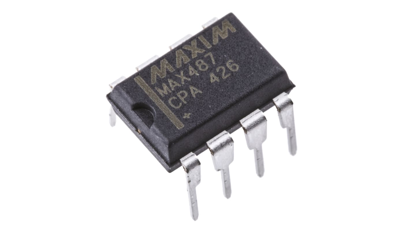 Maxim Integrated ライントランシーバスルーホール, 8-Pin, MAX487CPA+