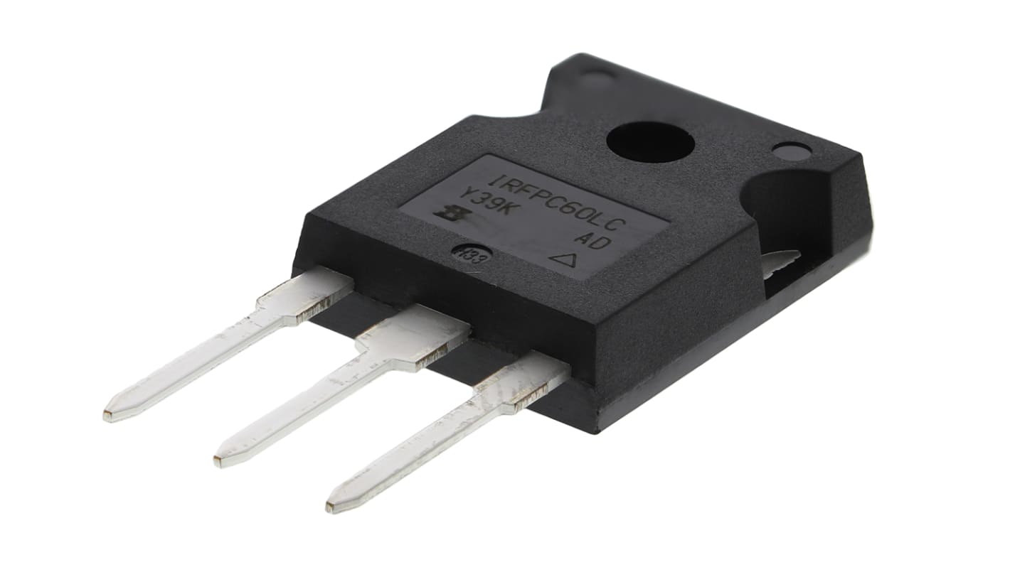 MOSFET Vishay, canale N, 400 mΩ, 16 A, TO247AC, Su foro