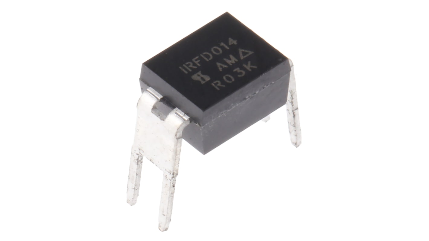 N-Channel MOSFET, 1.7 A, 60 V, 4-Pin HVMDIP Vishay IRFD014PBF