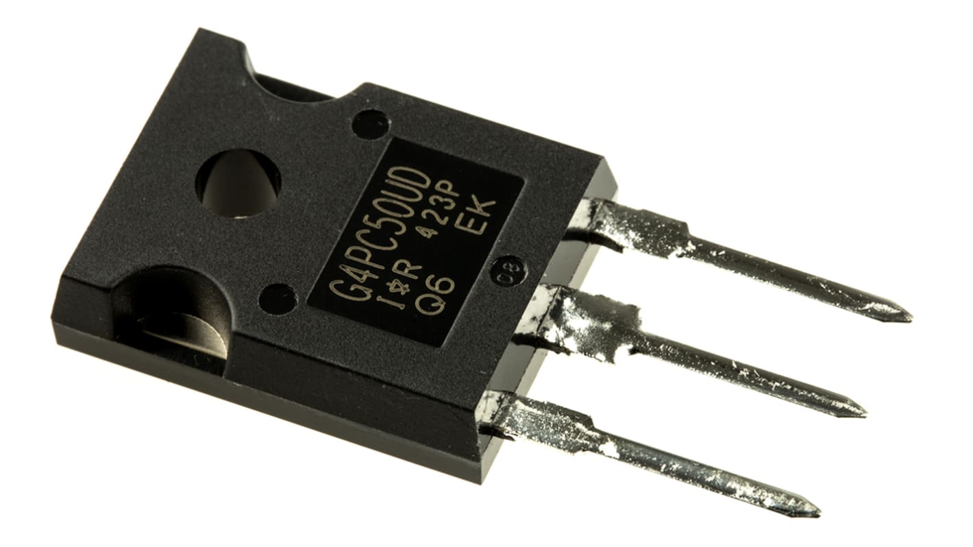 Infineon IRG4PC50UDPBF IGBT N-csatornás, 55 A, 600 V, 3-tüskés, TO-247AC Egyszeres