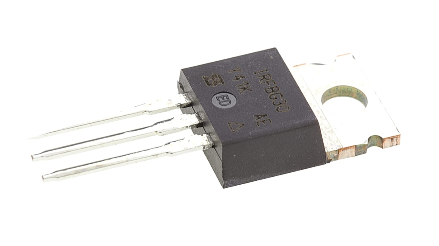 Vishay IRFBG30PBF N-Kanal, THT MOSFET 1000 V / 3,1 A 125 W, 3-Pin TO-220AB