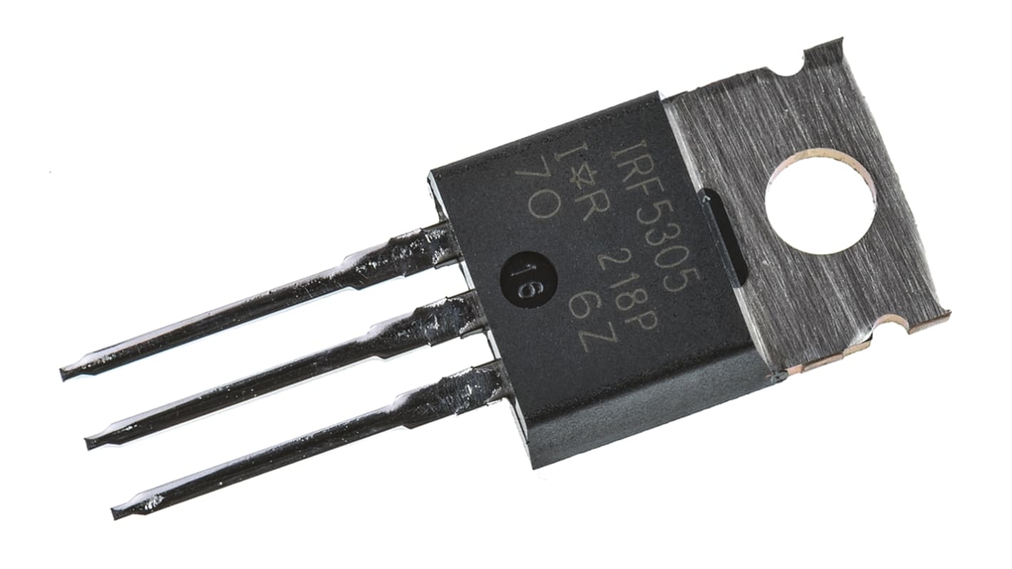 MOSFET Infineon IRF5305PBF, VDSS 55 V, ID 31 A, TO-220AB de 3 pines, config. Simple