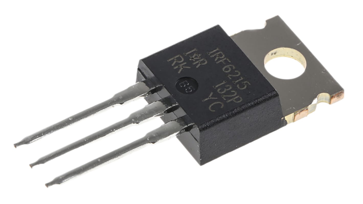 Infineon Pチャンネル MOSFET150 V 13 A スルーホール パッケージTO-220AB 3 ピン