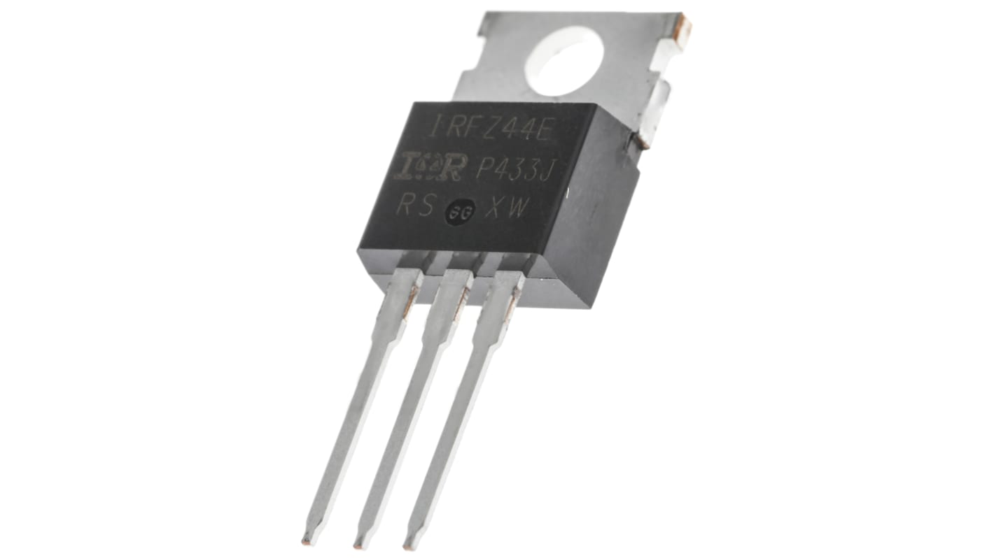 N-Channel MOSFET, 48 A, 60 V, 3-Pin TO-220AB Infineon IRFZ44EPBF