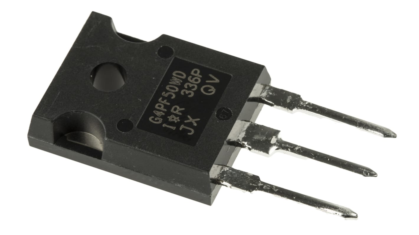 Infineon IRG4PF50WDPBF IGBT N-csatornás, 51 A, 900 V, 3-tüskés, TO-247AC Egyszeres