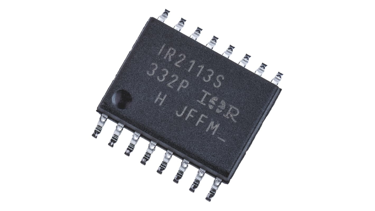 MOSFET kapu meghajtó IR2113SPBF, 2,5 A, 20V, 16-tüskés, SOIC W