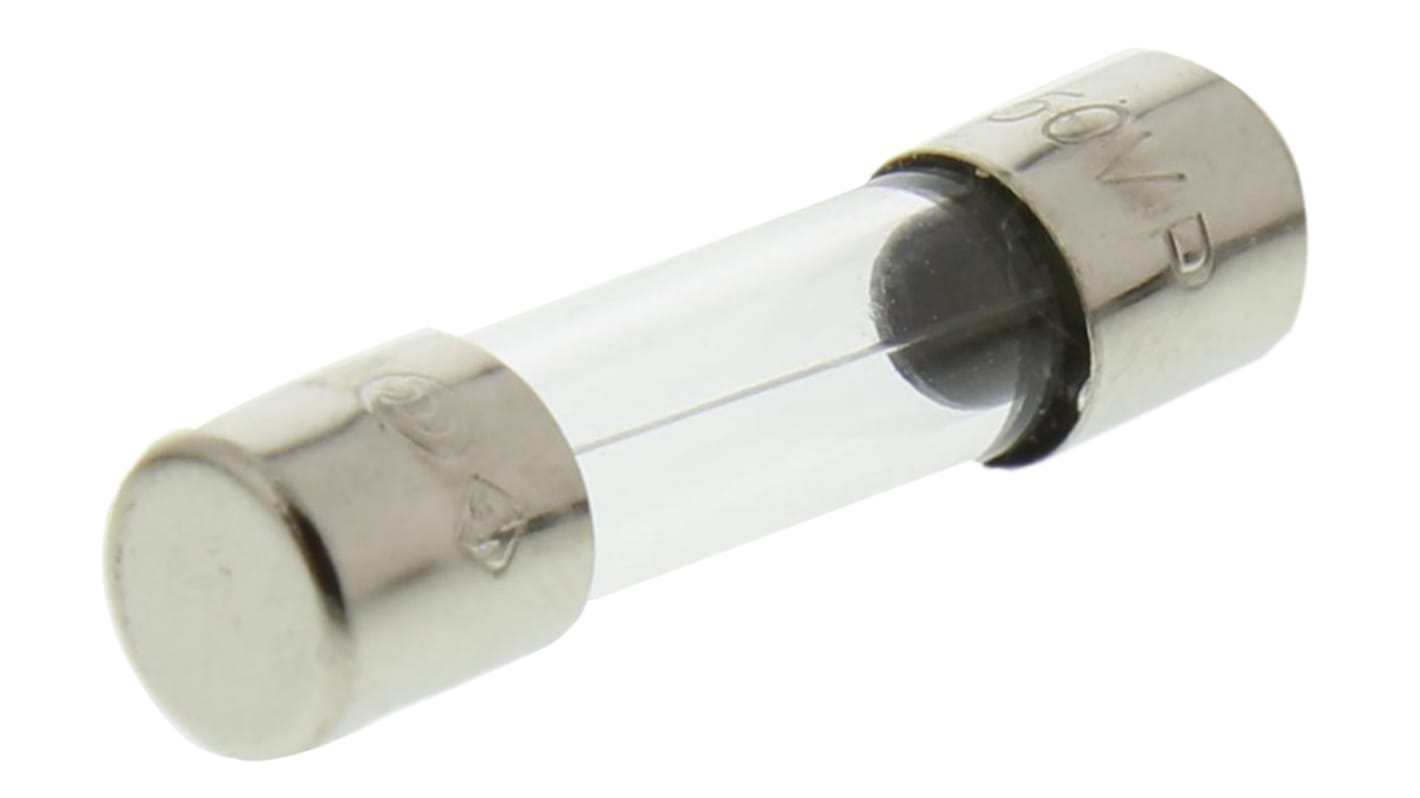 Littelfuse 6.3A F Glass Cartridge Fuse, 5 x 20mm