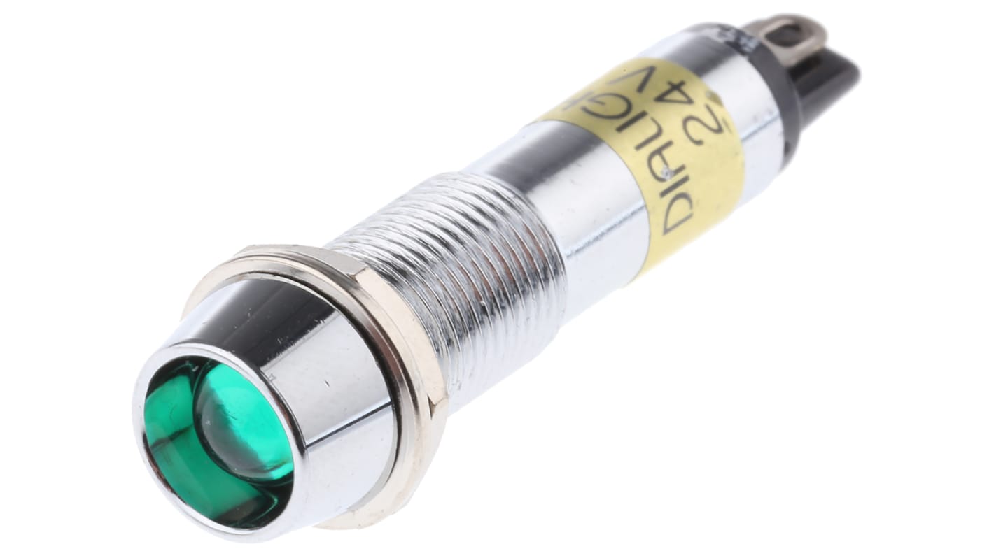609 2212 140F Dialight Green Indicator 24V Dc 9mm Mounting Hole 