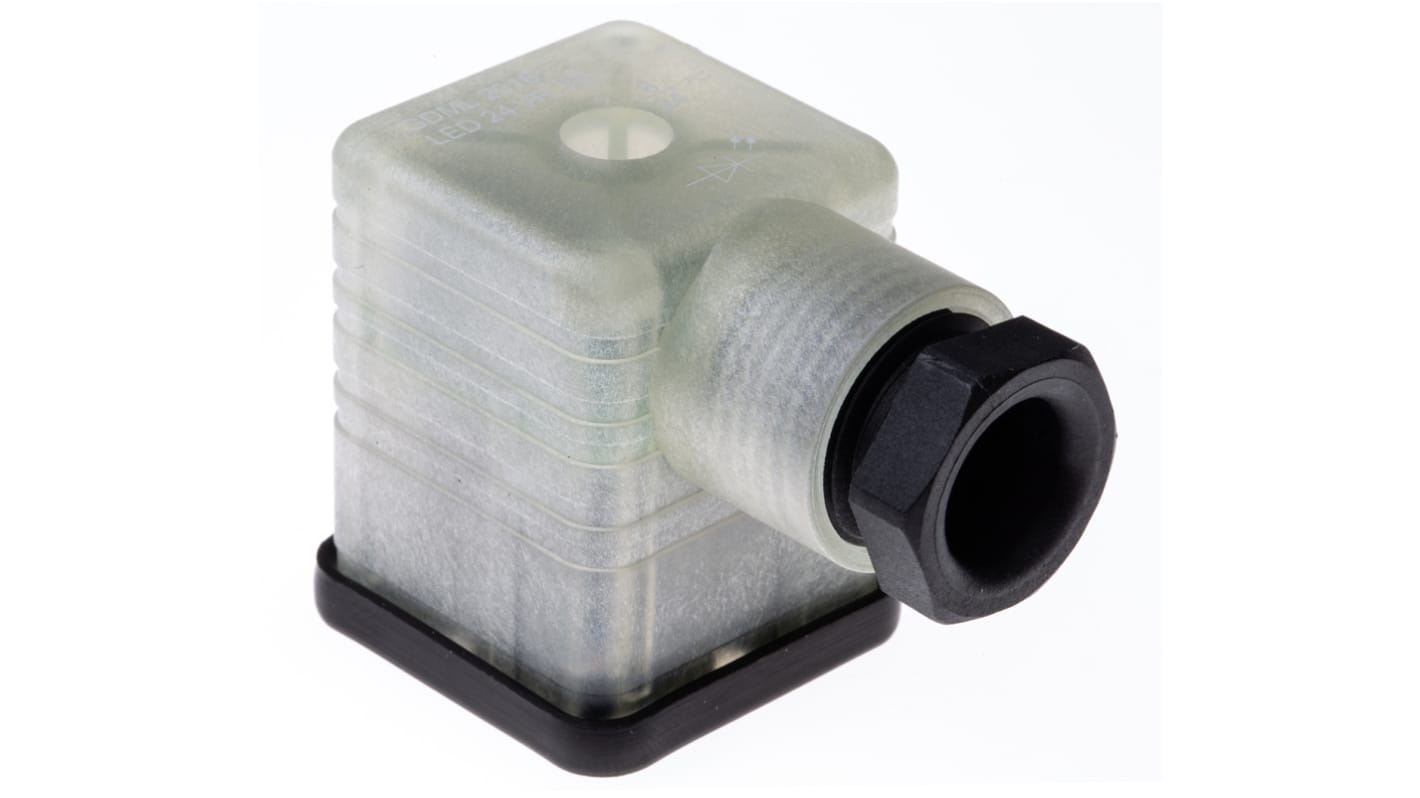 Hirschmann GDML 2P+E DIN 43650 A, Female Solenoid Valve Connector,  with Indicator Light, 24 V Voltage