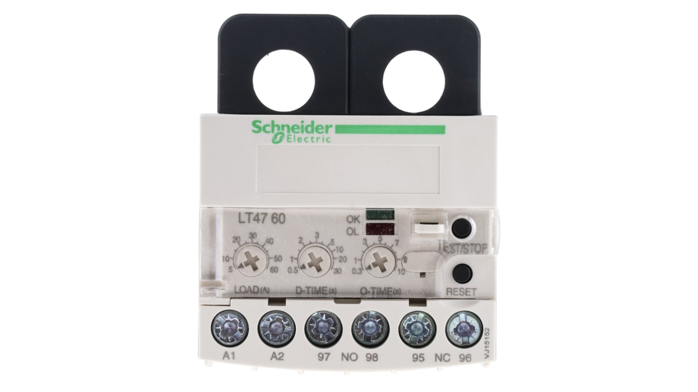 サーマルリレー TeSysシリーズ Schneider Electric LT47, 5 → 60 A, 55 W