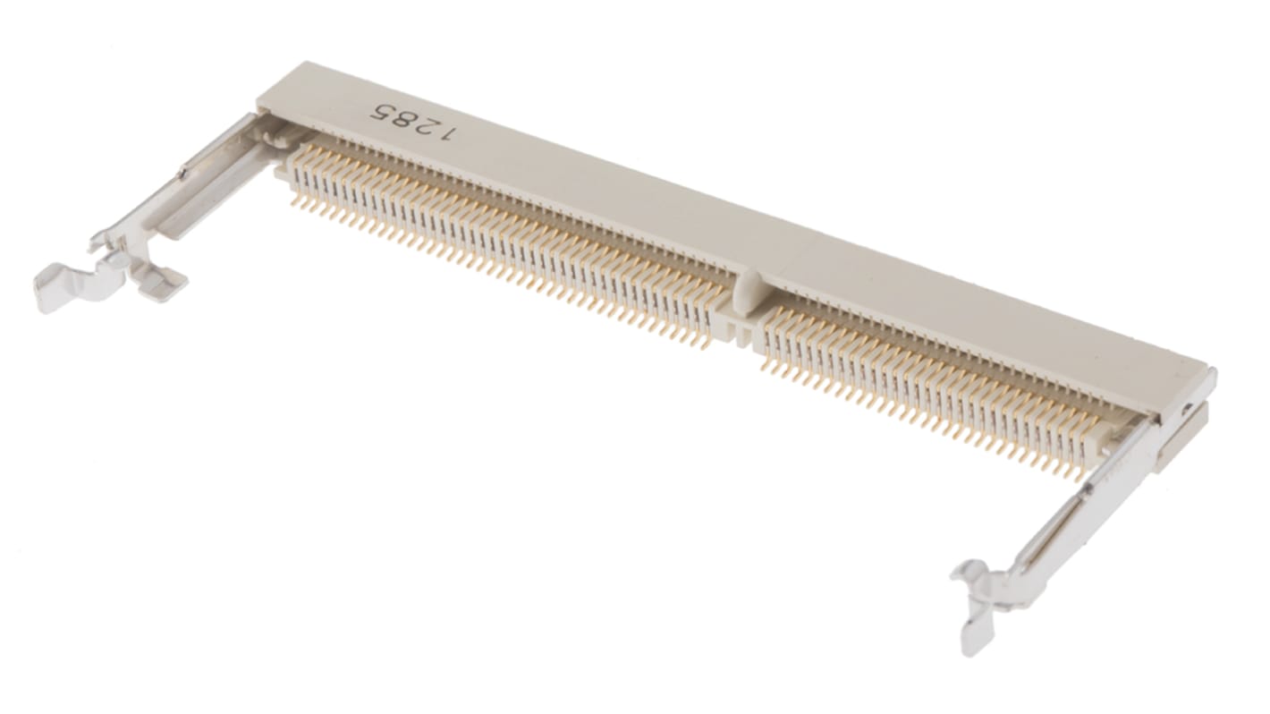 TE Connectivity DIMM aljzat, távolság: 0.8mm, 144 érintkezős, Derékszögű, Felületszerelt, SO, 3,3 V