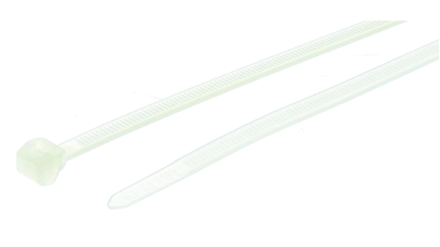 Brida HellermannTyton T50ROS de Poliamida 6,6 (PA66), 200mm x 4,6 mm, Dentado exterior