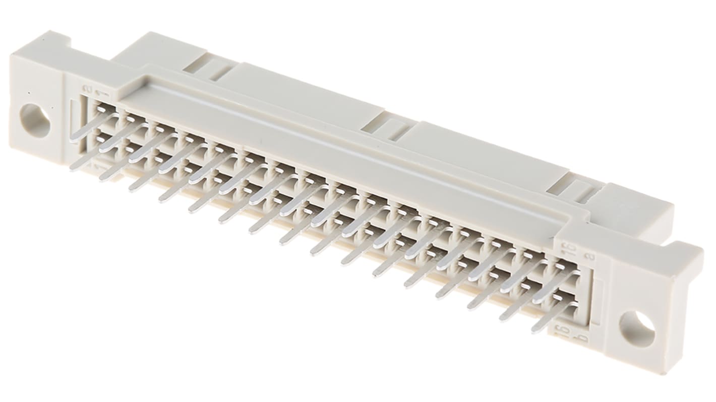 RS PRO 32 Way 2.54mm Pitch, Type B/2, 2 Row DIN 41612 Connector, Socket