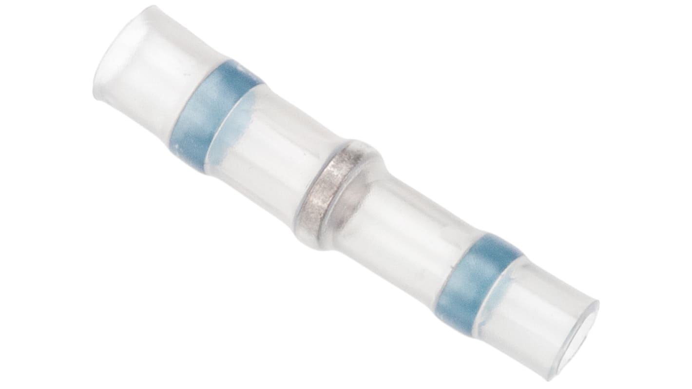 Łącznik lutowany, dł. 24.5mm, Ø kabla 1 → 3mm, kolor: Przezroczysty, materiał: Poliolefina, TE Connectivity