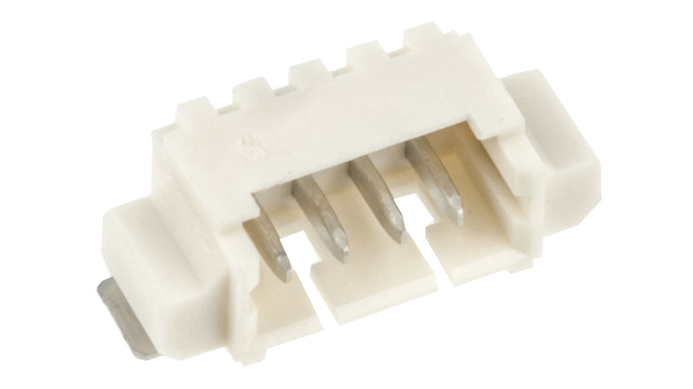 Molex PicoBlade Series Right Angle Surface Mount PCB Header, 4 Contact(s), 1.25mm Pitch, 1 Row(s), Shrouded