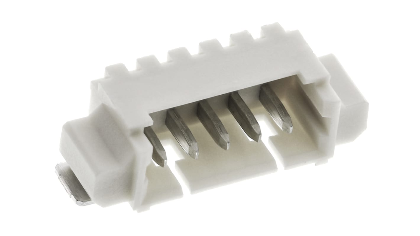 Molex PicoBlade Series Right Angle Surface Mount PCB Header, 5 Contact(s), 1.25mm Pitch, 1 Row(s), Shrouded