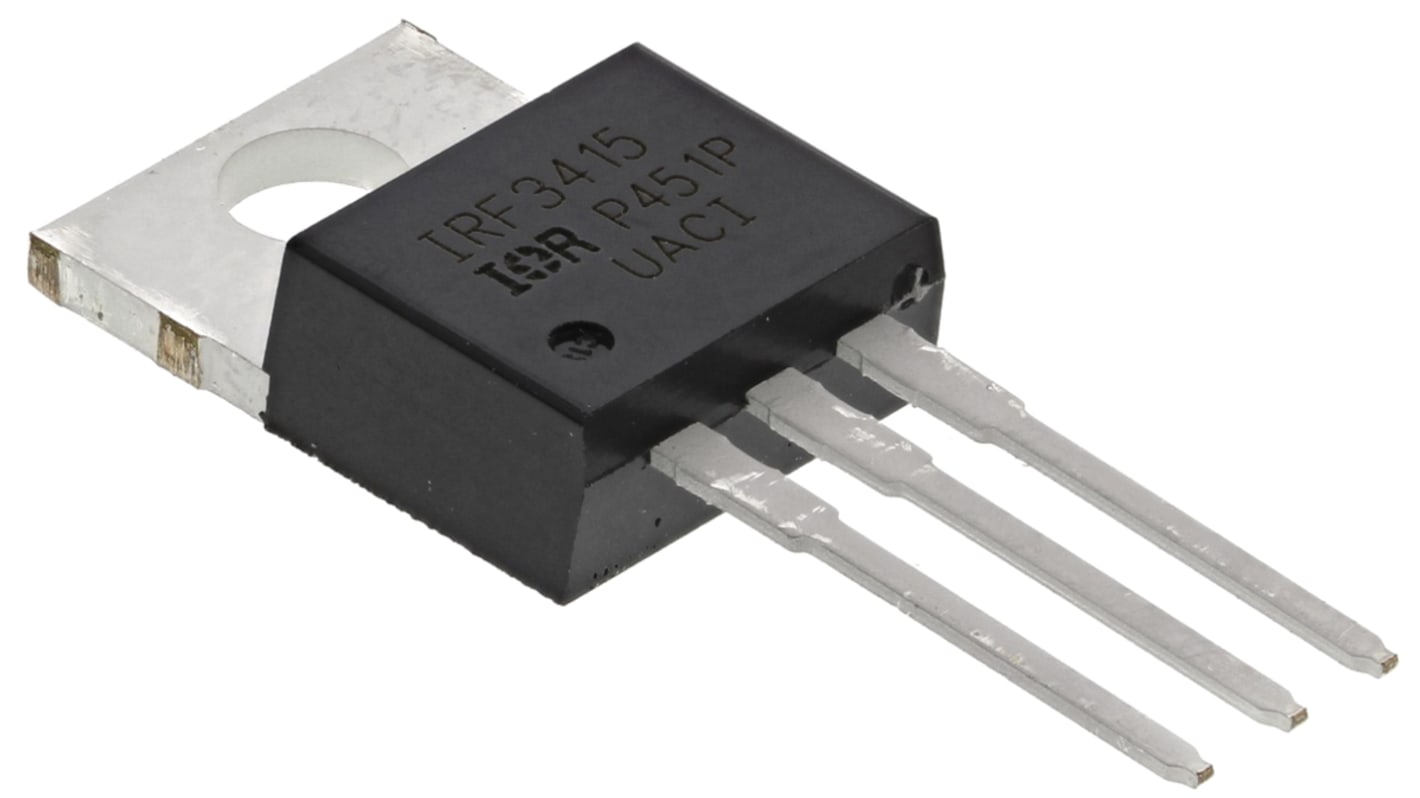 N-Channel MOSFET, 43 A, 150 V, 3-Pin TO-220AB Infineon IRF3415PBF