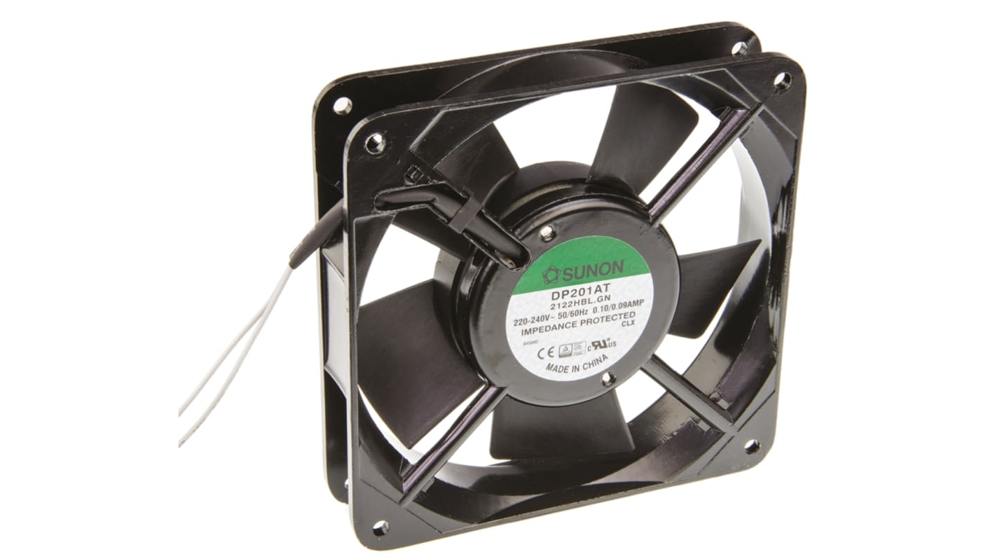 Sunon DP Series Axial Fan, 230 V ac, AC Operation, 136m³/h, 18W, 90mA Max, 120 x 120 x 25mm