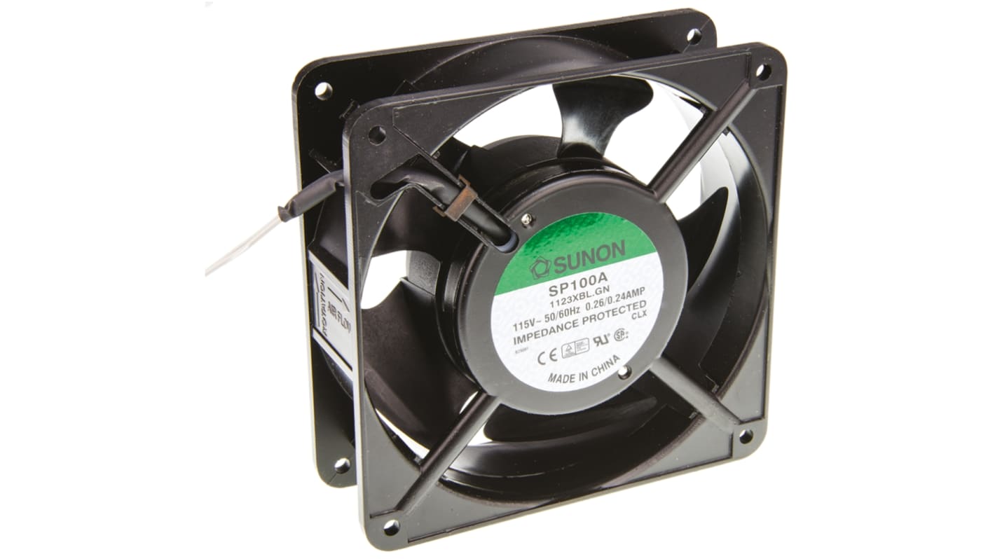 Ventilador Axial Sunon SP de 120 x 120 x 38mm, 115 V ac, 20W, 3150rpm, caudal 199m³/h, 50dB