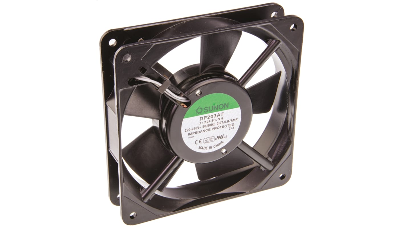 Sunon DP Series Axial Fan, 230 V ac, AC Operation, 78.2m³/h, 13W, 70mA Max, 120 x 120 x 25mm