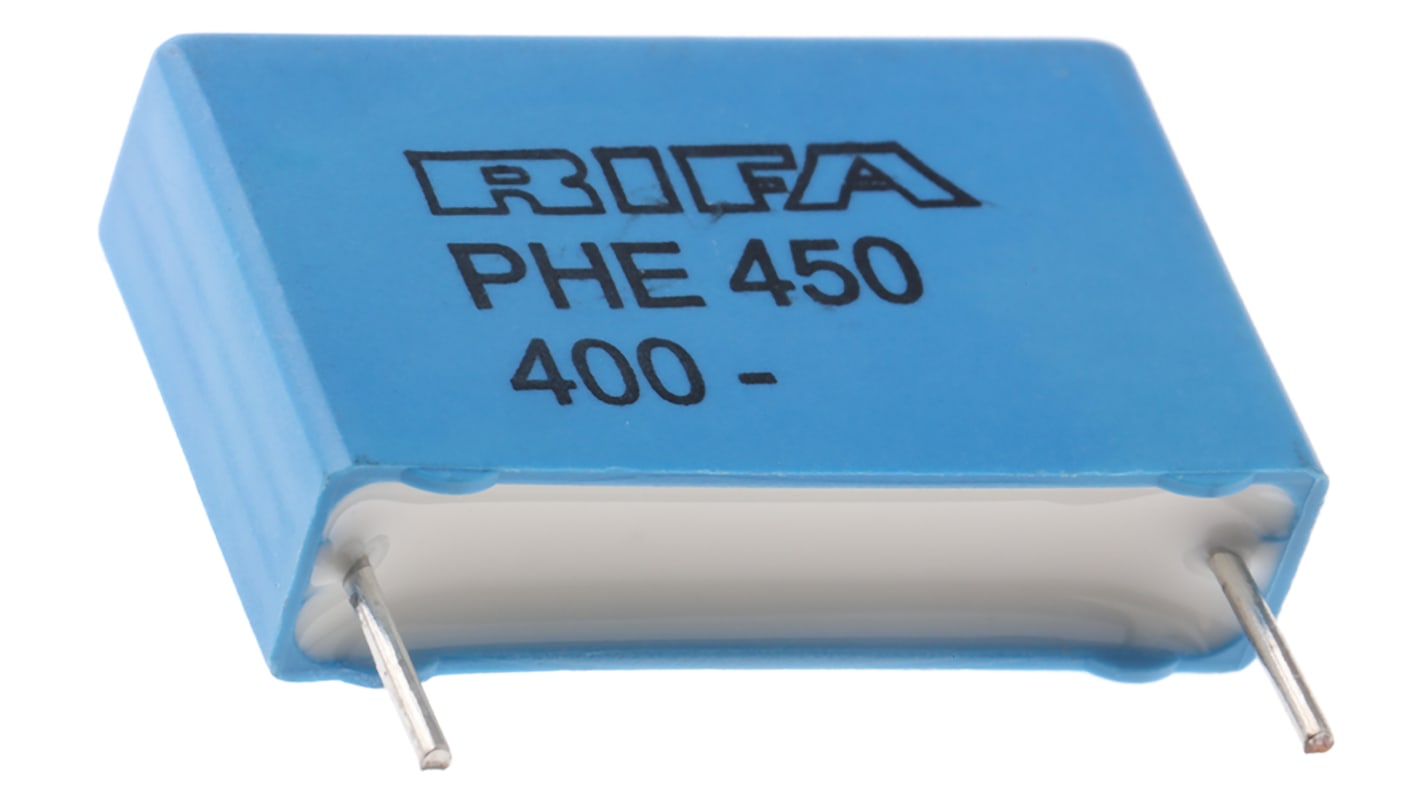 KEMET PHE450 Metallised Polypropylene Film Capacitor, 250 V ac, 400 V dc, ±5%, 220nF, Through Hole