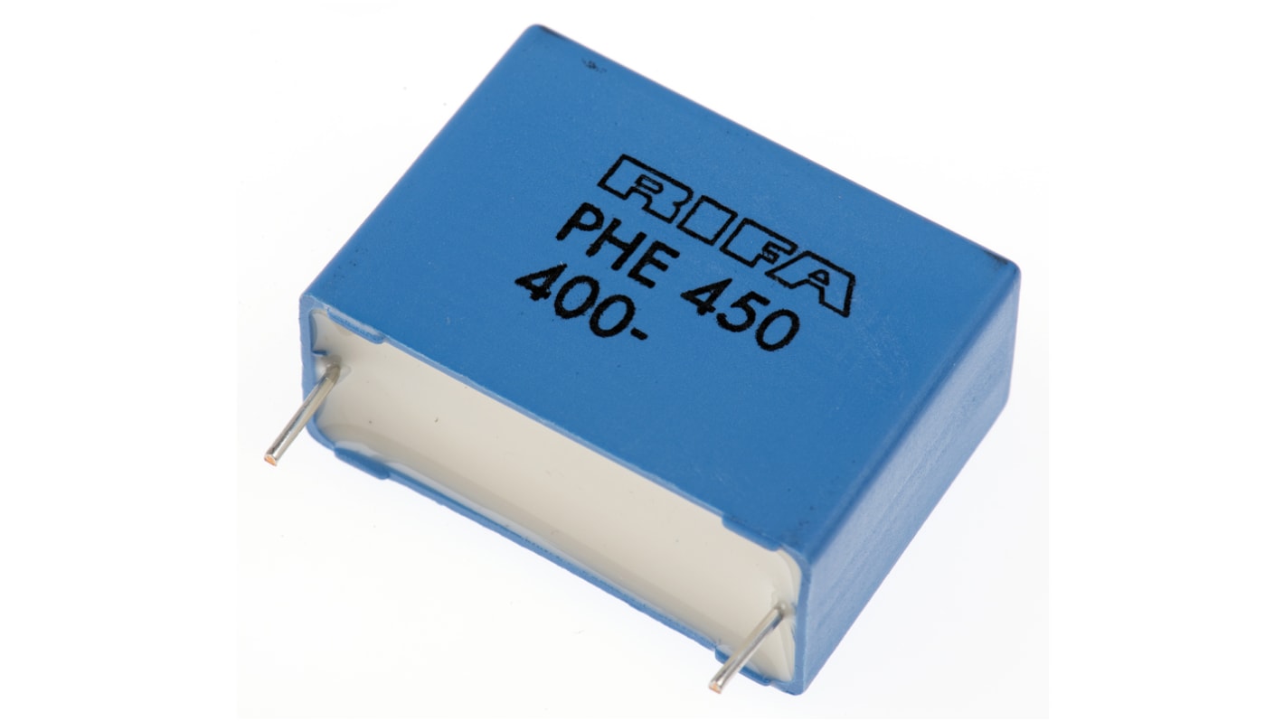 KEMET PHE450 Metallised Polypropylene Film Capacitor, 250 V ac, 400 V dc, ±5%, 1μF, Through Hole