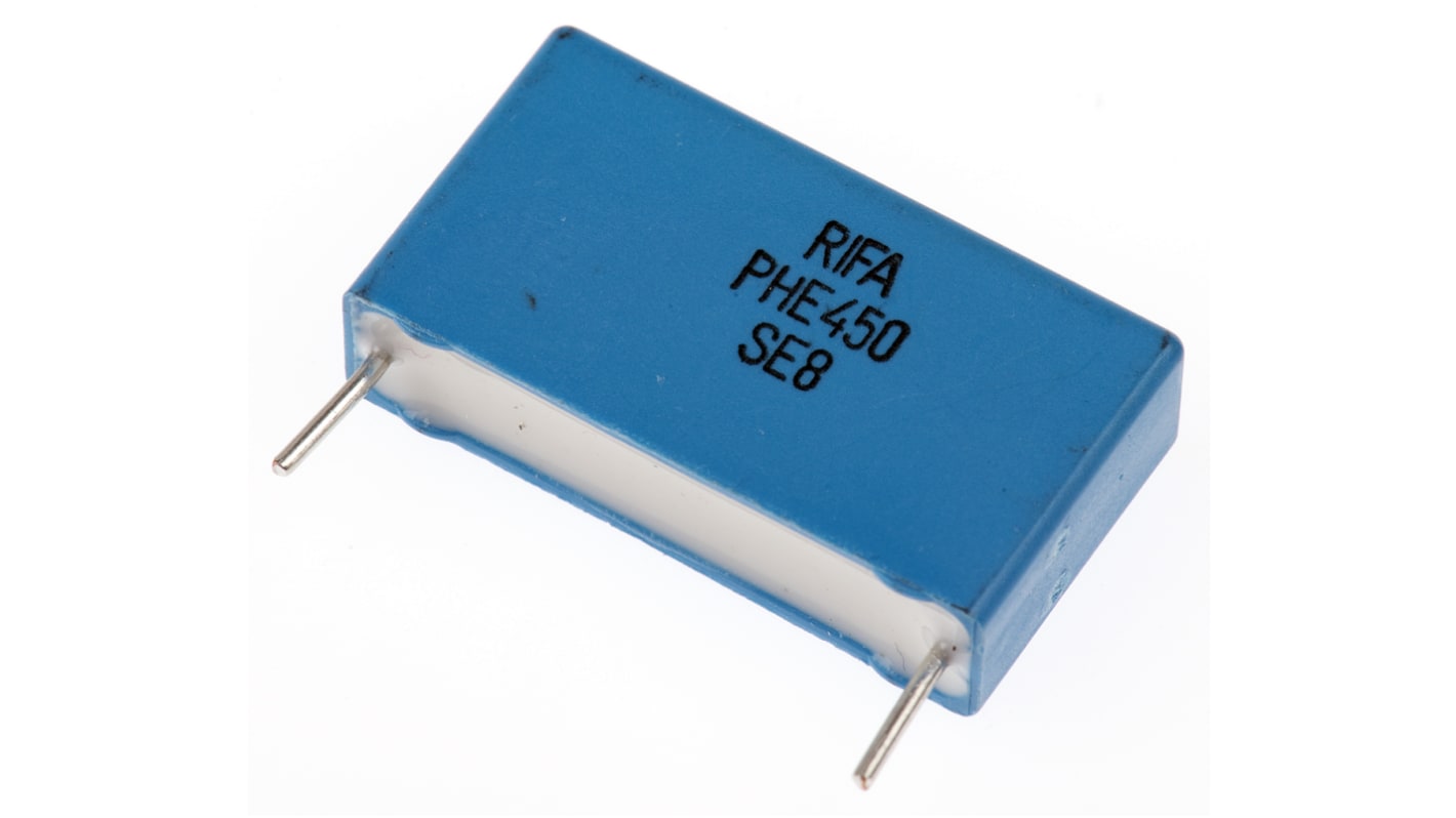 KEMET PHE450 Metallised Polypropylene Film Capacitor, 1.6 kV dc, 650 V ac, ±5%, 22nF, Through Hole