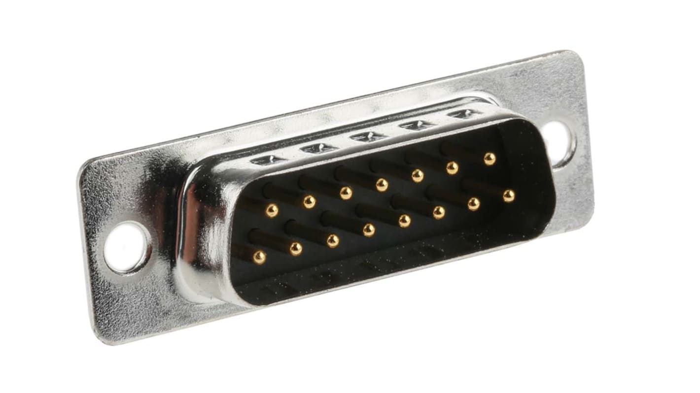 RS PRO 15 Way Panel Mount D-sub Connector Plug, 2.77mm Pitch