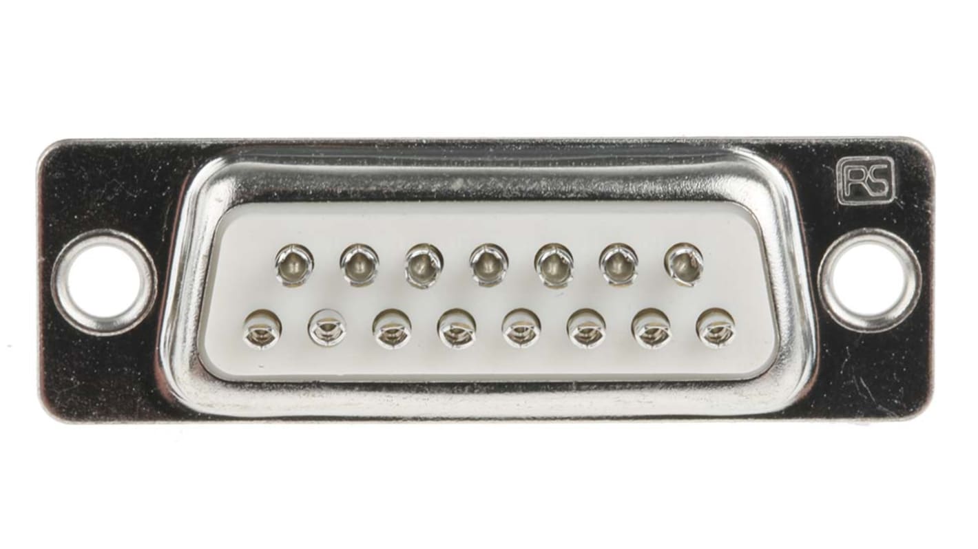 RS PRO 15 Way Panel Mount D-sub Connector Socket, 2.77mm Pitch