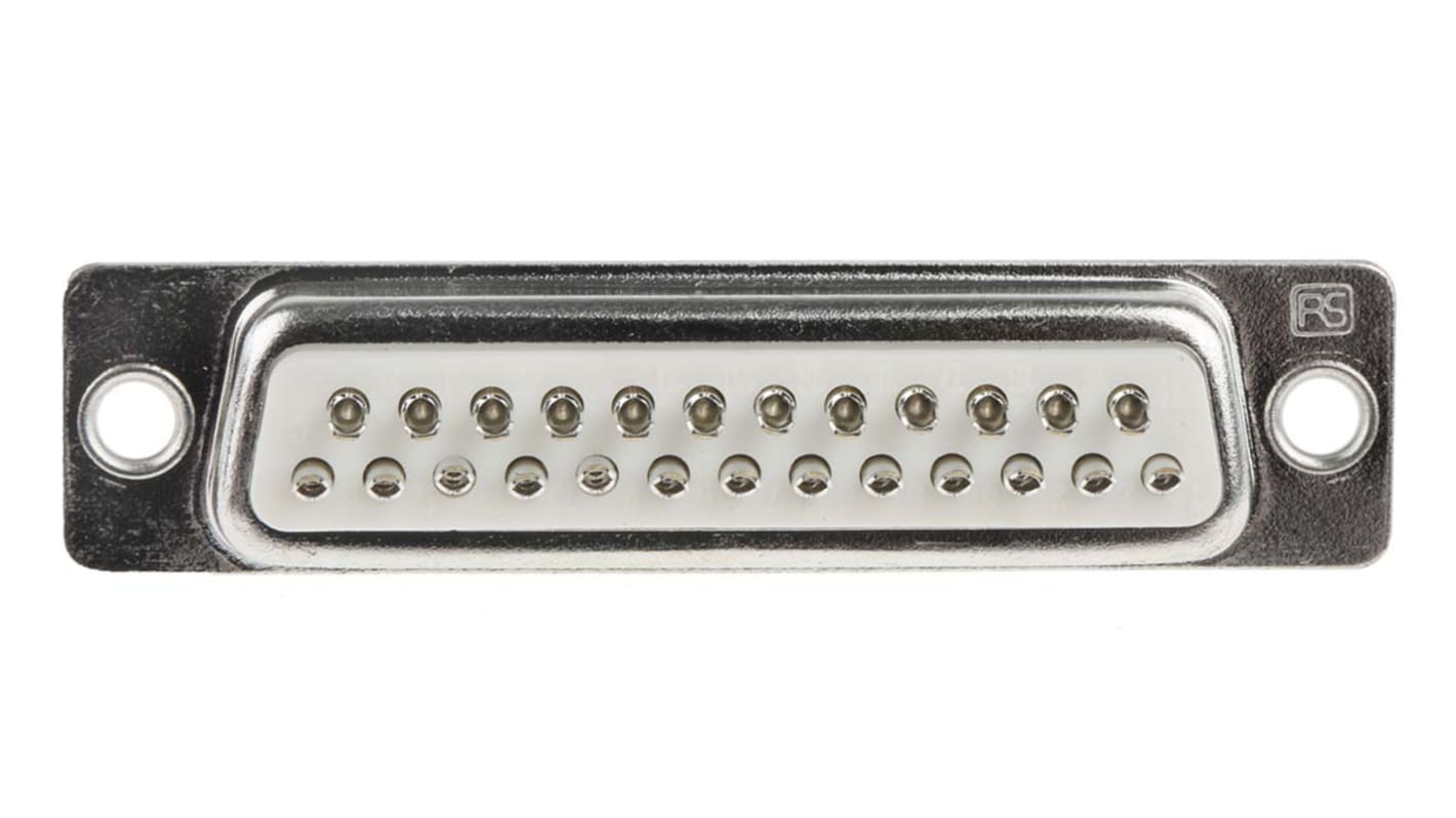 RS PRO 25 Way Panel Mount D-sub Connector Socket, 2.77mm Pitch