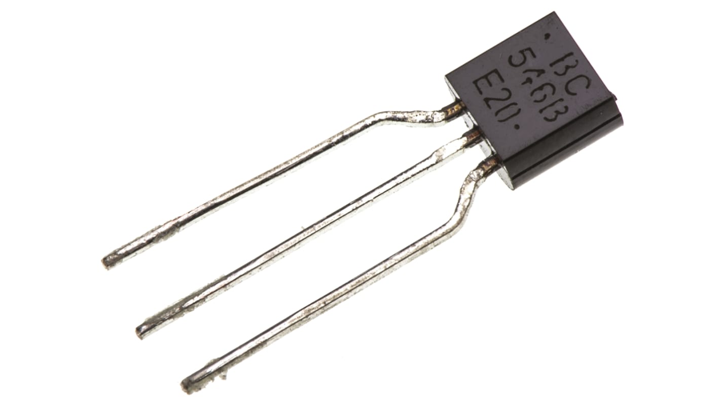 onsemi BC546BRL1G NPN Bipolar Transistor, 100 mA, 65 V, 3-Pin TO-92