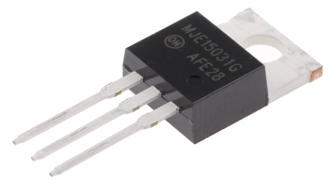 onsemi MJE15031G PNP Transistor, -8 A, -150 V, 3-Pin TO-220AB