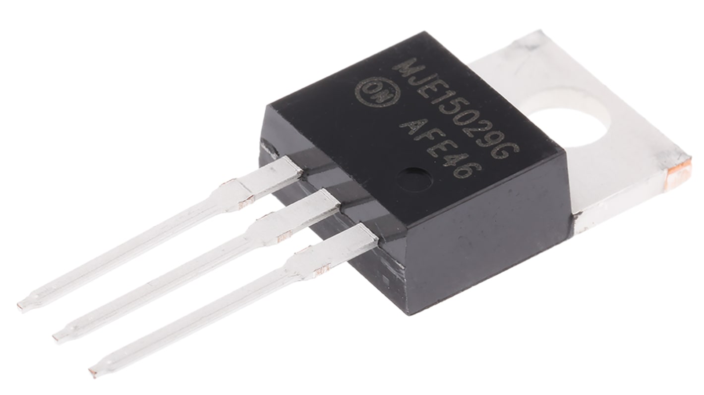 Transistor PNP onsemi, 3 Pin, TO-220AB, -8 A, -120 V, , Montaggio su foro