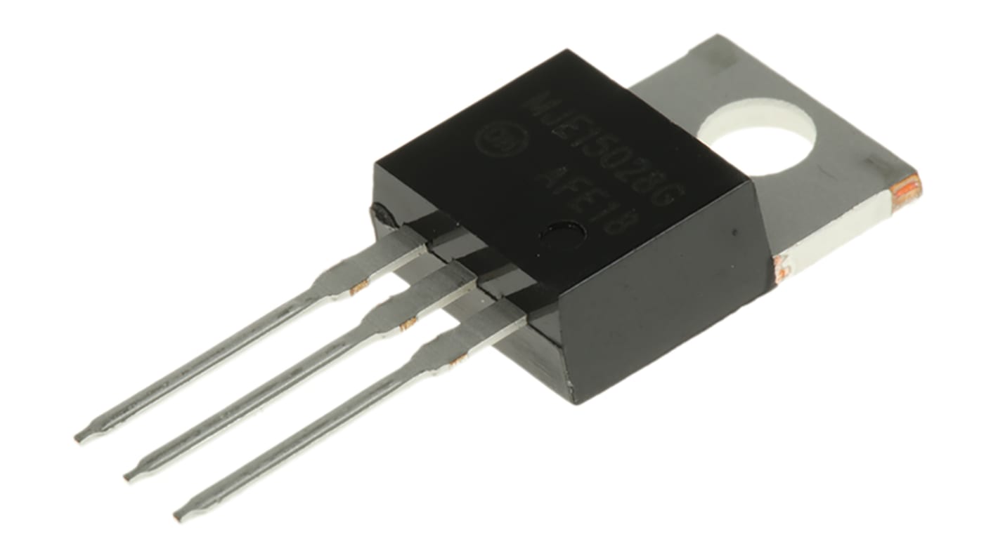 Transistor NPN onsemi, 3 Pin, TO-220AB, 8 A, 120 V, , Montaggio su foro