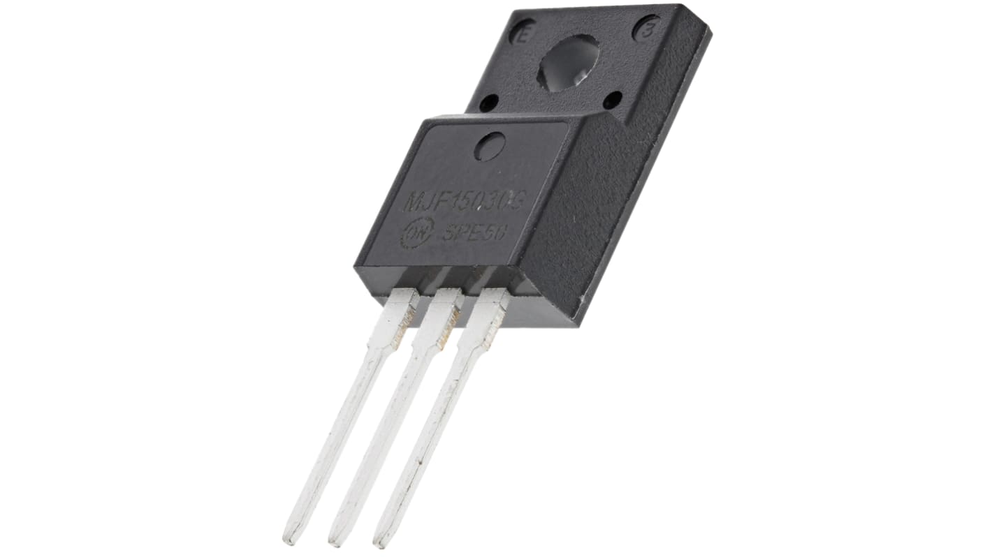 onsemi MJF15030G THT, NPN Transistor 150 V / 8 A 30 MHz, TO-220 3-Pin