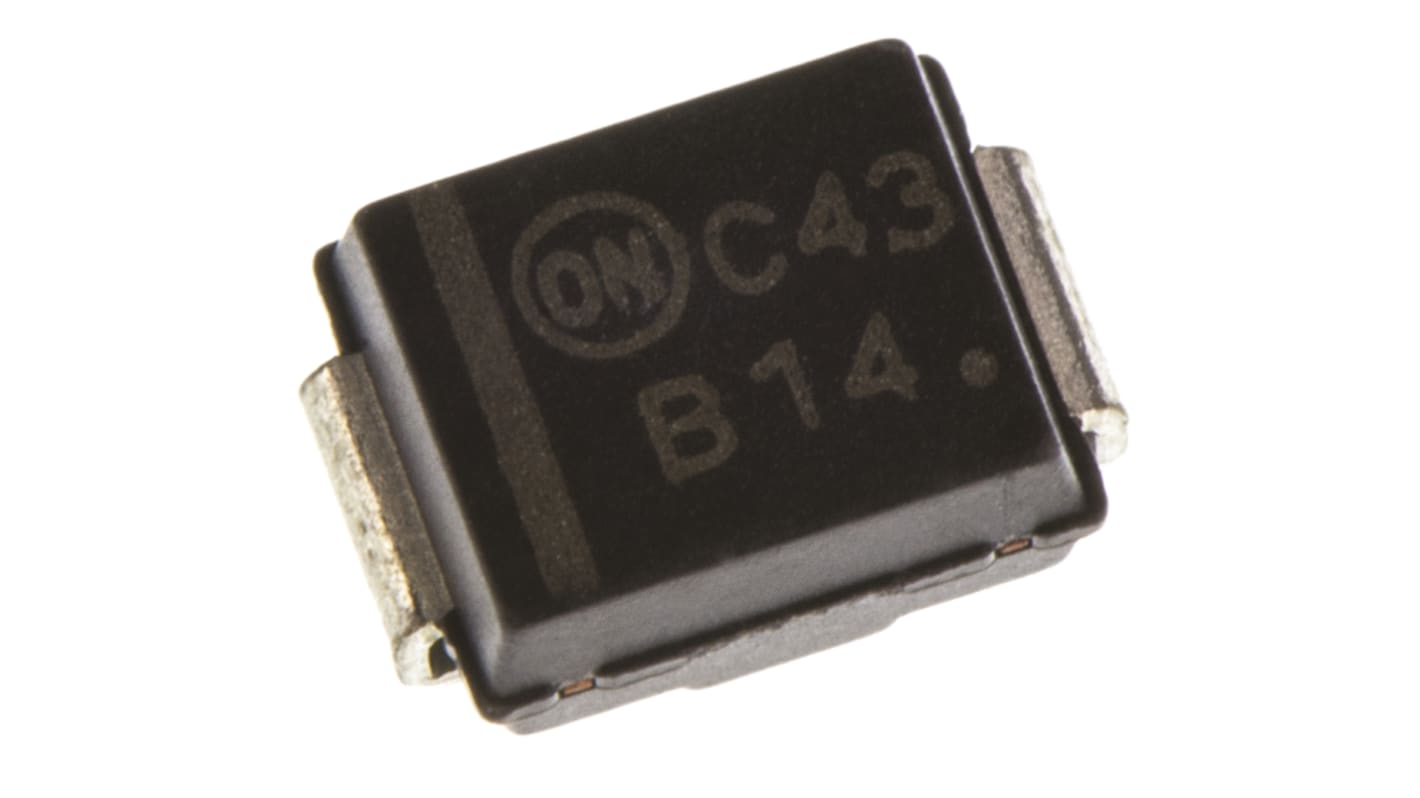 onsemi 40V 1A, Schottky Diode, 2-Pin DO-214AA MBRS140T3G