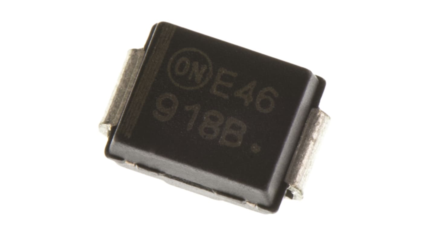 onsemi, 5.1V Zener Diode 5% 3 W SMT 2-Pin SMB