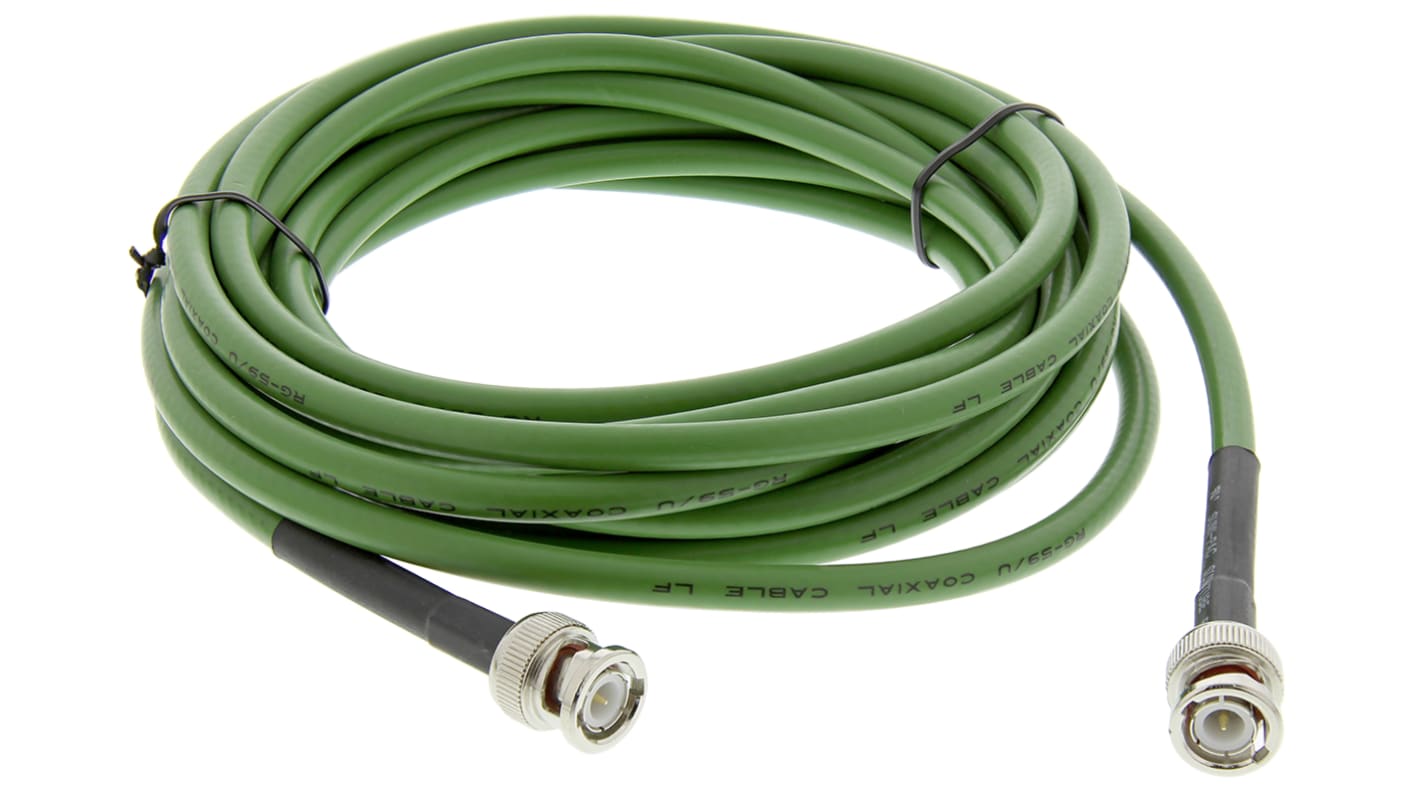 Cable coaxial KX6A RS PRO, con. A: BNC, Macho, con. B: BNC, Macho, long. 5m