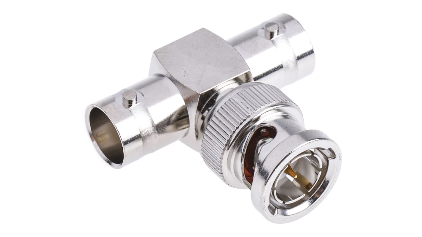 HF Adapter, BNC - BNC, 75Ω, Male - Weiblich, T-Abzweig