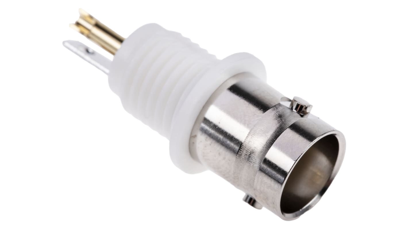 RS PRO, jack Panel Mount BNC Connector, 50Ω, Solder Termination, Straight Body