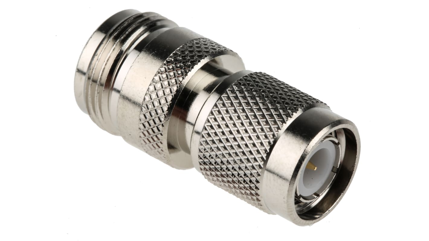 Adaptateur RF Fiche TNC vers Prise Type N, Droit, 50Ω, 11GHz Coaxial, Nickel